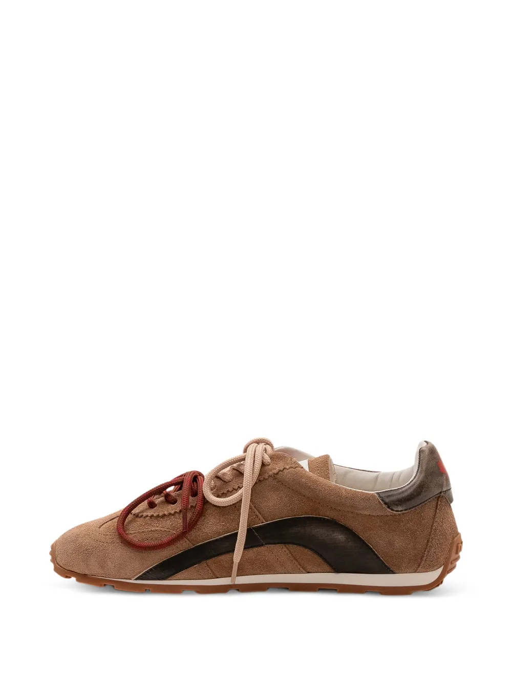 DSQUARED2 double-lace suede sneakers Bruin