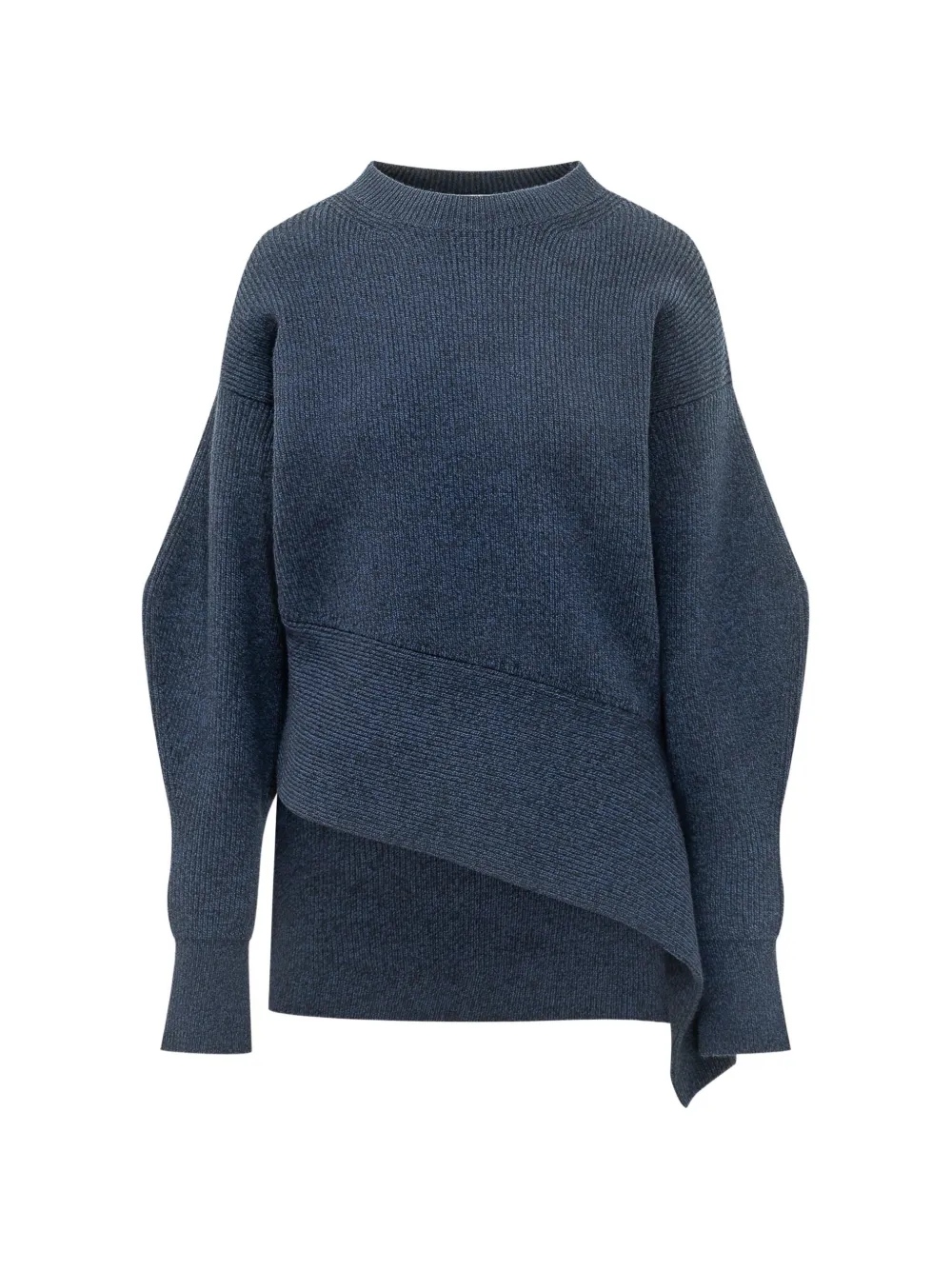 Givenchy asymmetric ribbed-knit sweater - Blu