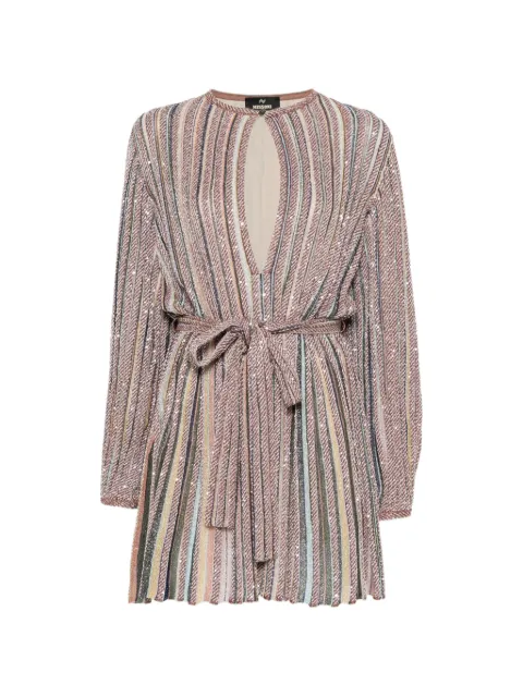 Missoni short dress with V-neck and belt