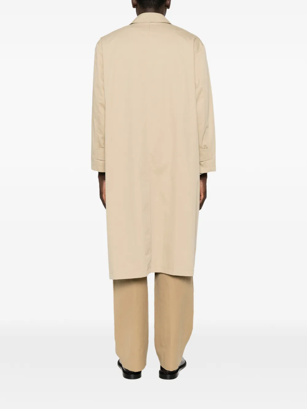 DUNST Trenchcoat met enkele rij knopen Beige