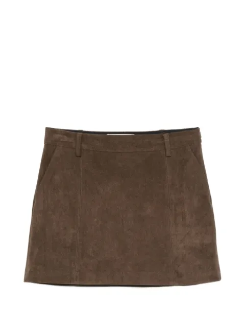 DUNST suede-effect mini skirt