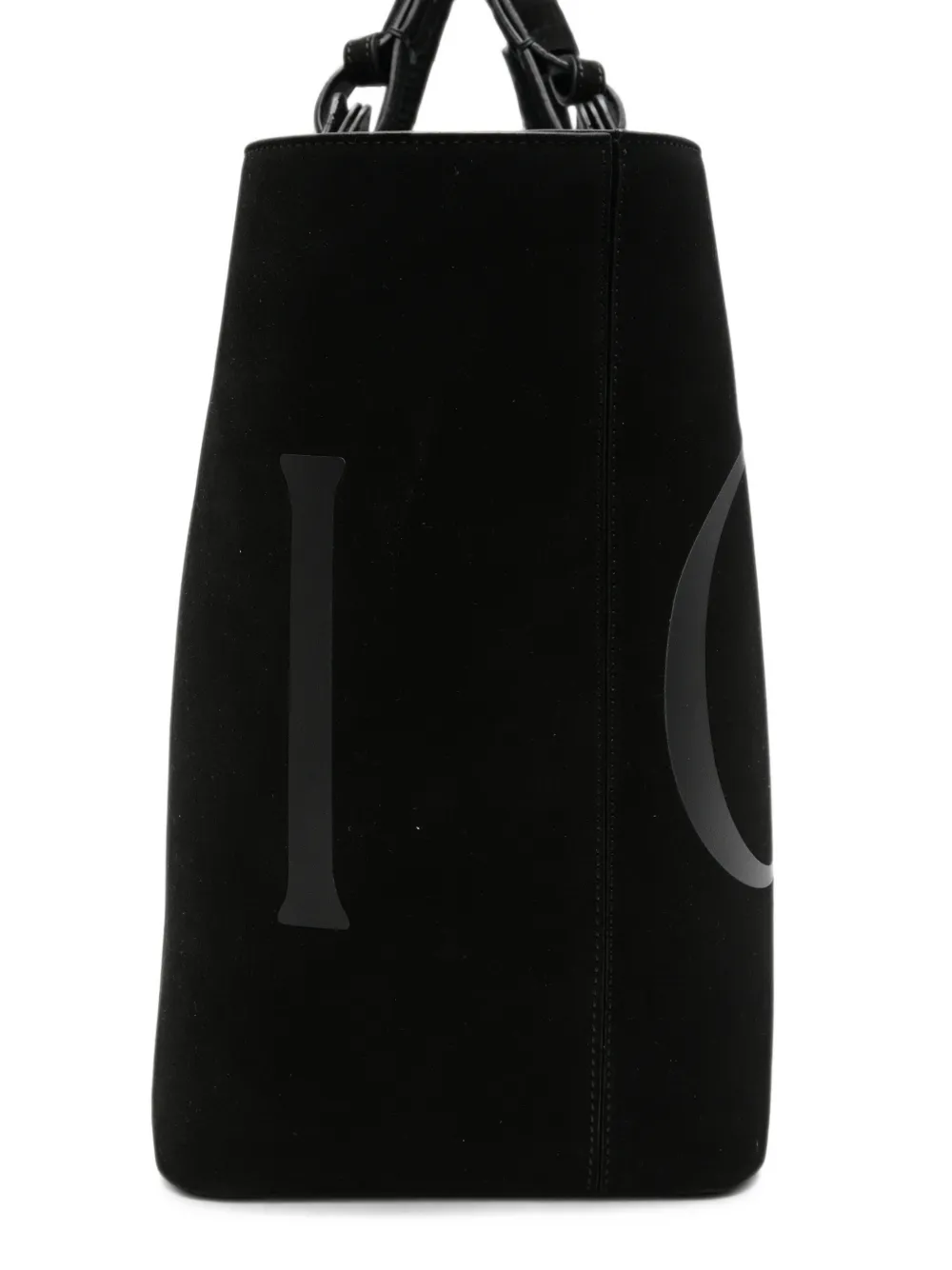 Casadei Galleria leren shopper met logoprint Zwart