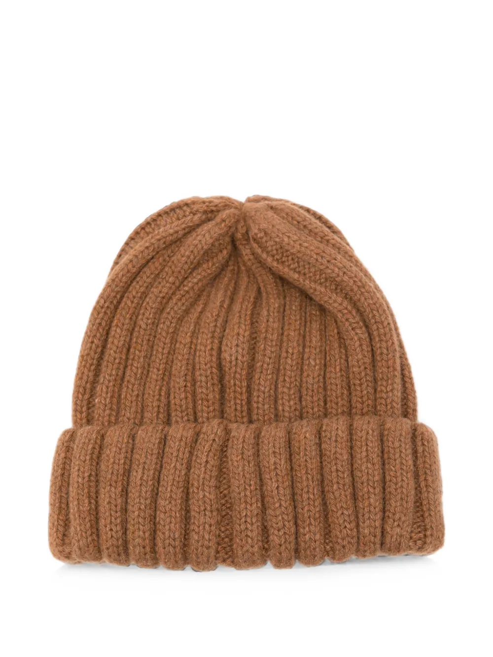 Borsalino Hill ribgebreide muts Bruin
