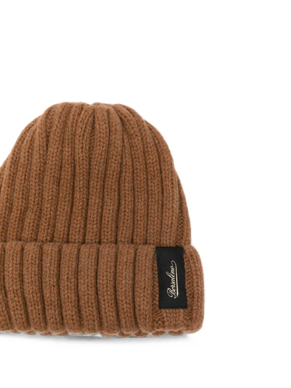 Borsalino Hill ribgebreide muts Bruin