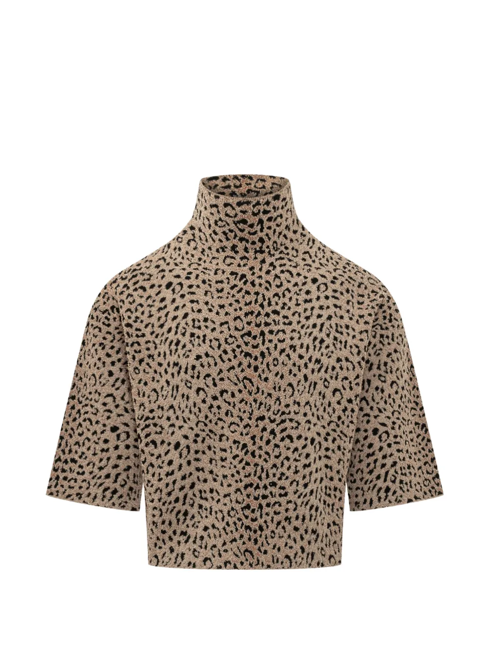 Givenchy leopard-print high-neck T-shirt - Toni neutri