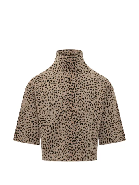 Givenchy leopard-print high-neck T-shirt