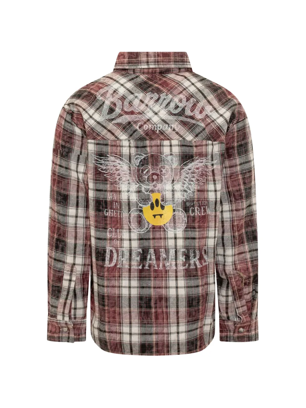Barrow Check-pattern Graphic-print Shirt In Multi