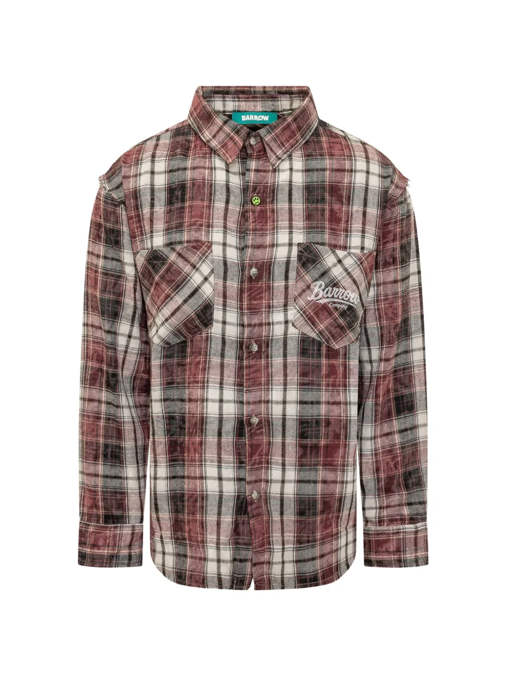 Barrow Check-pattern Graphic-print Shirt In Multi