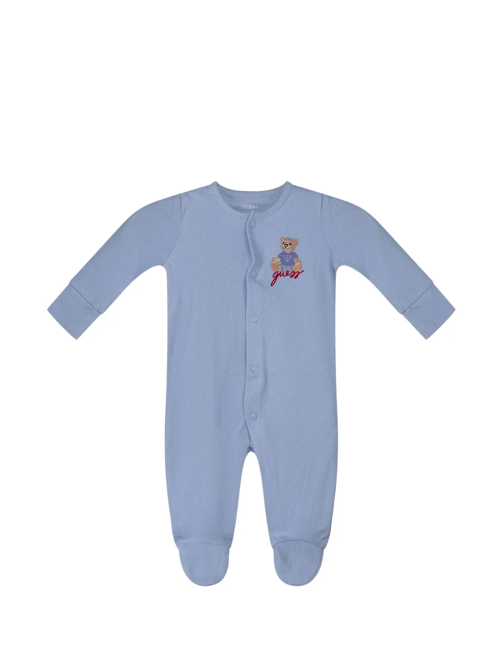 guess kids Tutina con ricamo orsetto - Blu