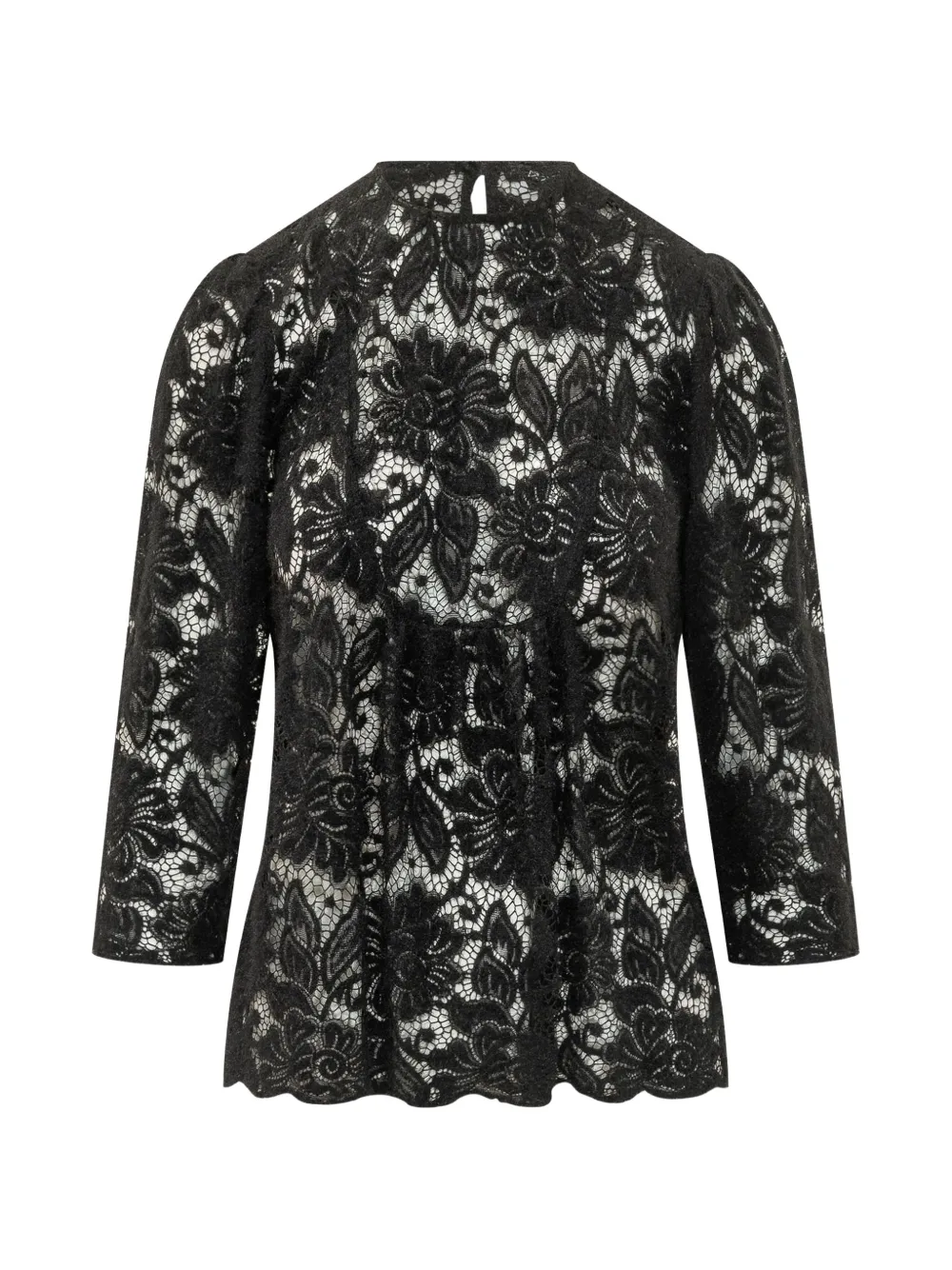 LE SULLY STUDIO floral-lace blouse - Nero