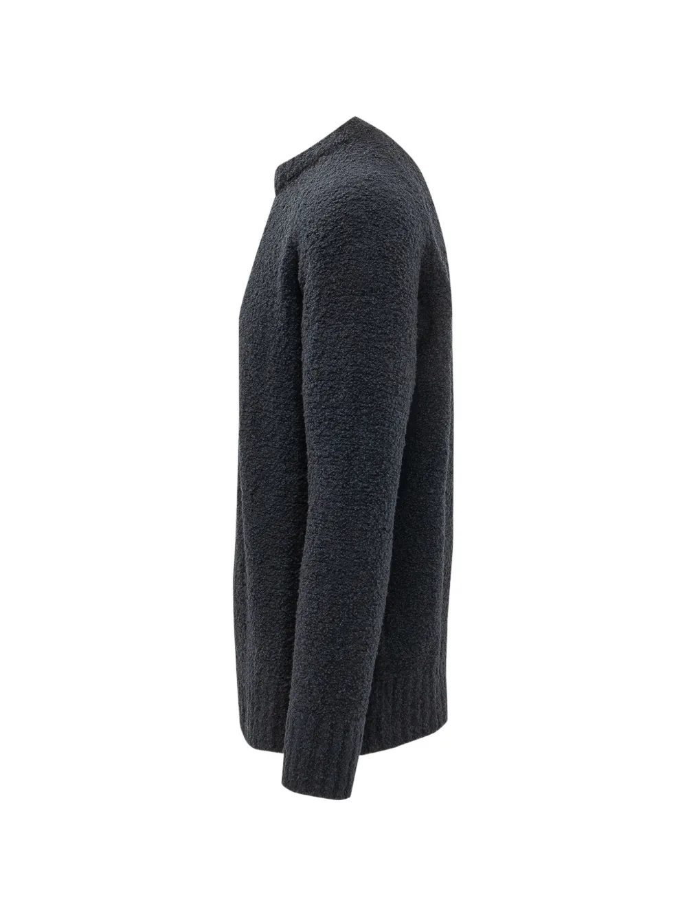 Laneus Bouclé trui met ronde hals Blauw