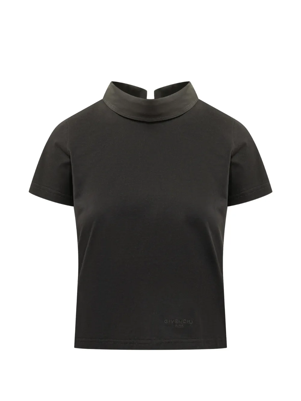 Givenchy high-collar back-button T-shirt - Nero