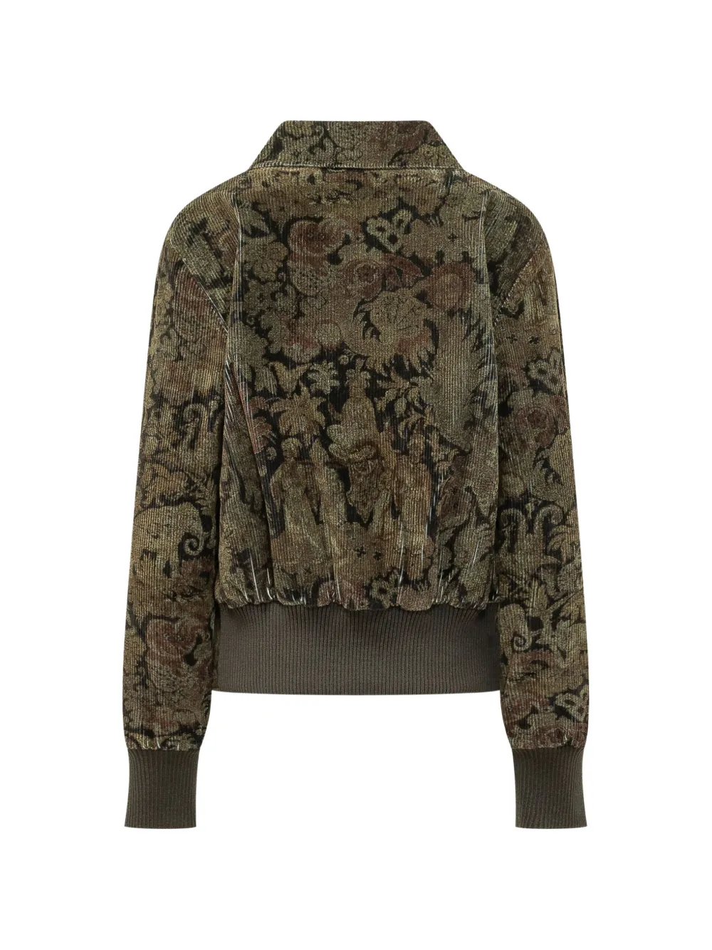 Pierre-Louis Mascia Gridox ribfluwelen jack met bloemenprint Bruin