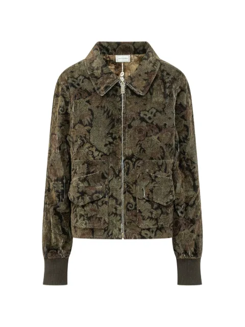 Pierre-Louis Mascia Gridox floral-print corduroy jacket