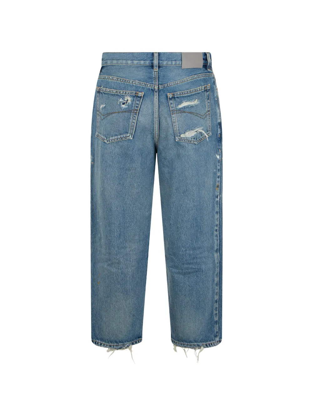 Balenciaga paint-splatter distressed jeans Blauw