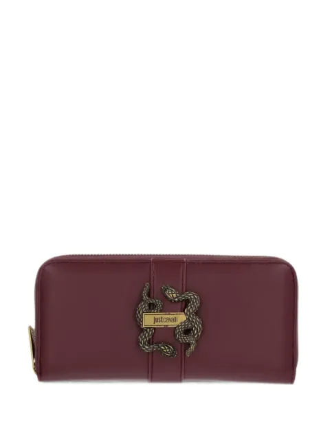 Just Cavalli Iconic Snakes logo-plaque wallet