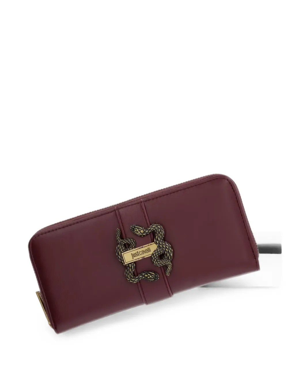 Just Cavalli Iconic Snakes portemonnee met logo-plakkaat Rood