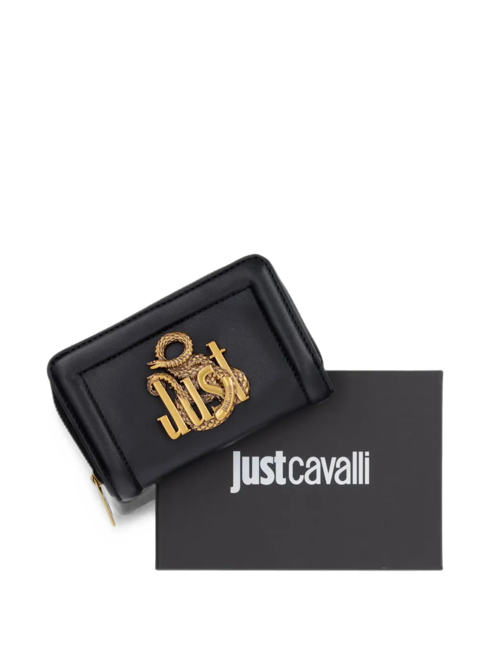 Just Cavalli Just Snake portemonnee Zwart