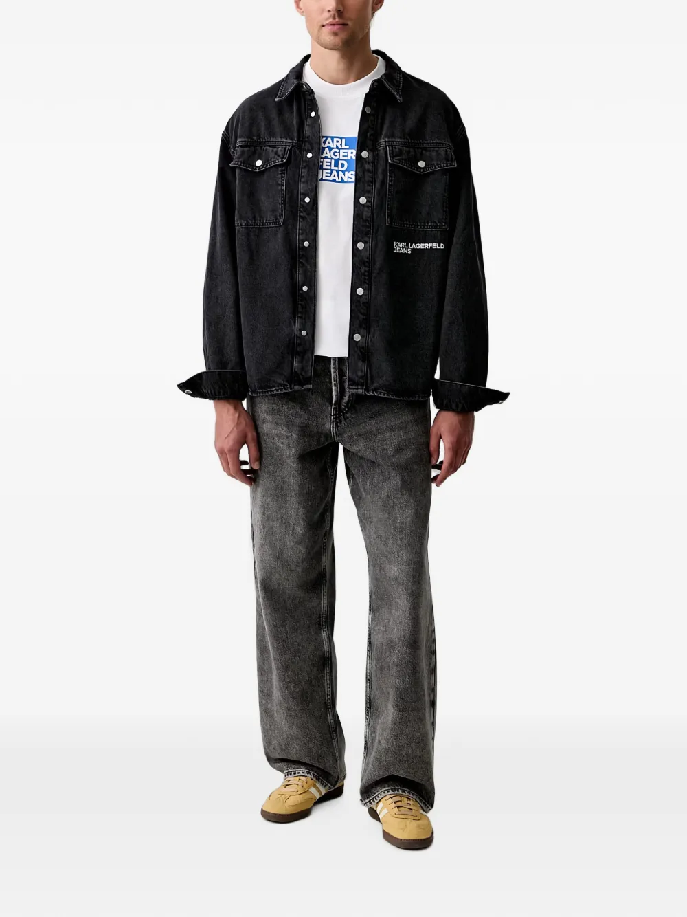 Karl Lagerfeld Jeans T-shirt met logoprint Wit