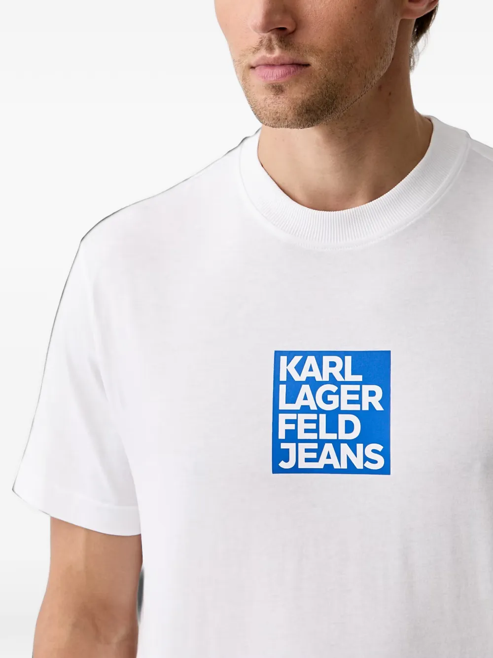 Karl Lagerfeld Jeans T-shirt met logoprint Wit