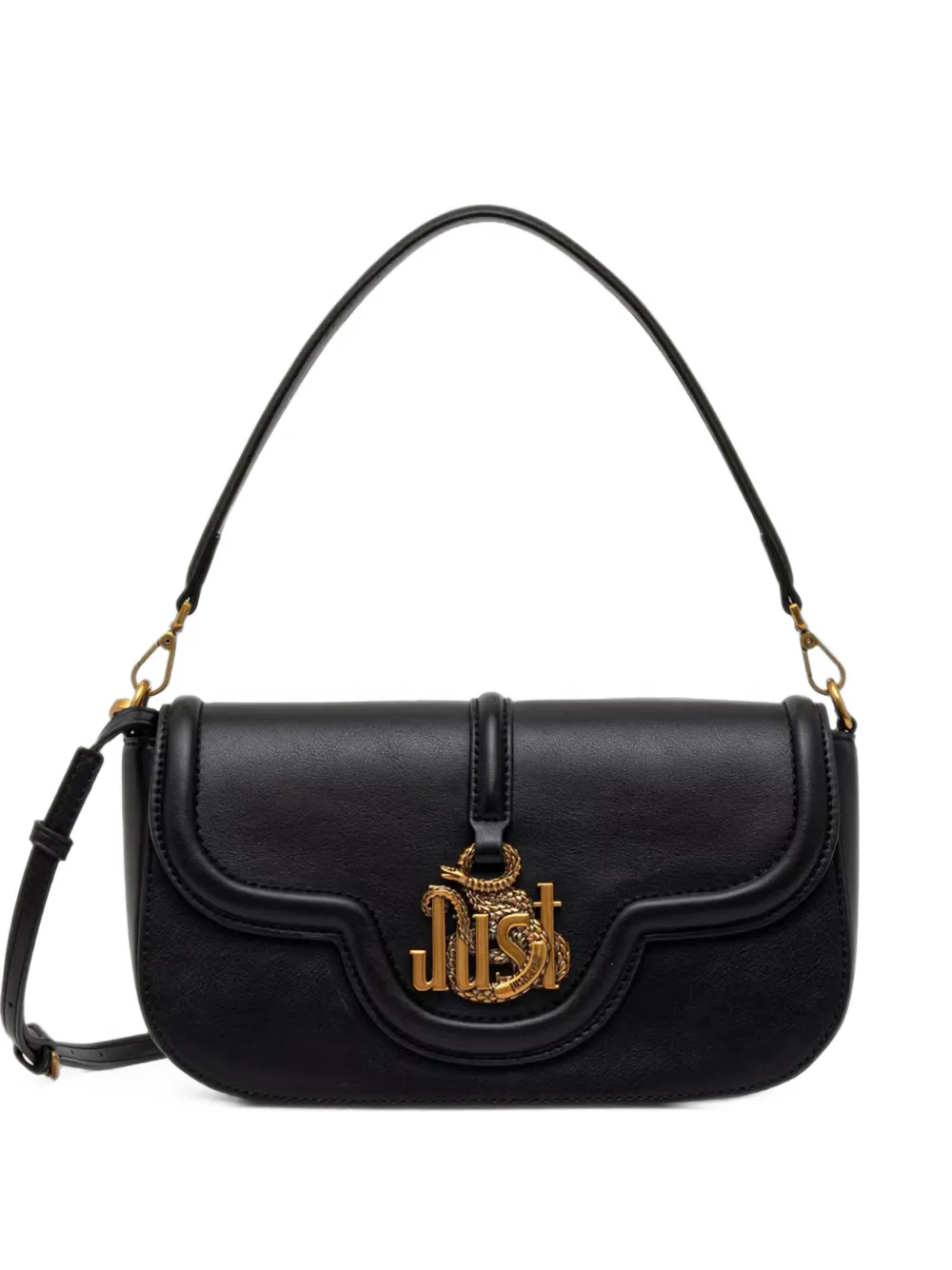 Just Cavalli Borsa a spalla Just Snake con applicazione logo - Nero