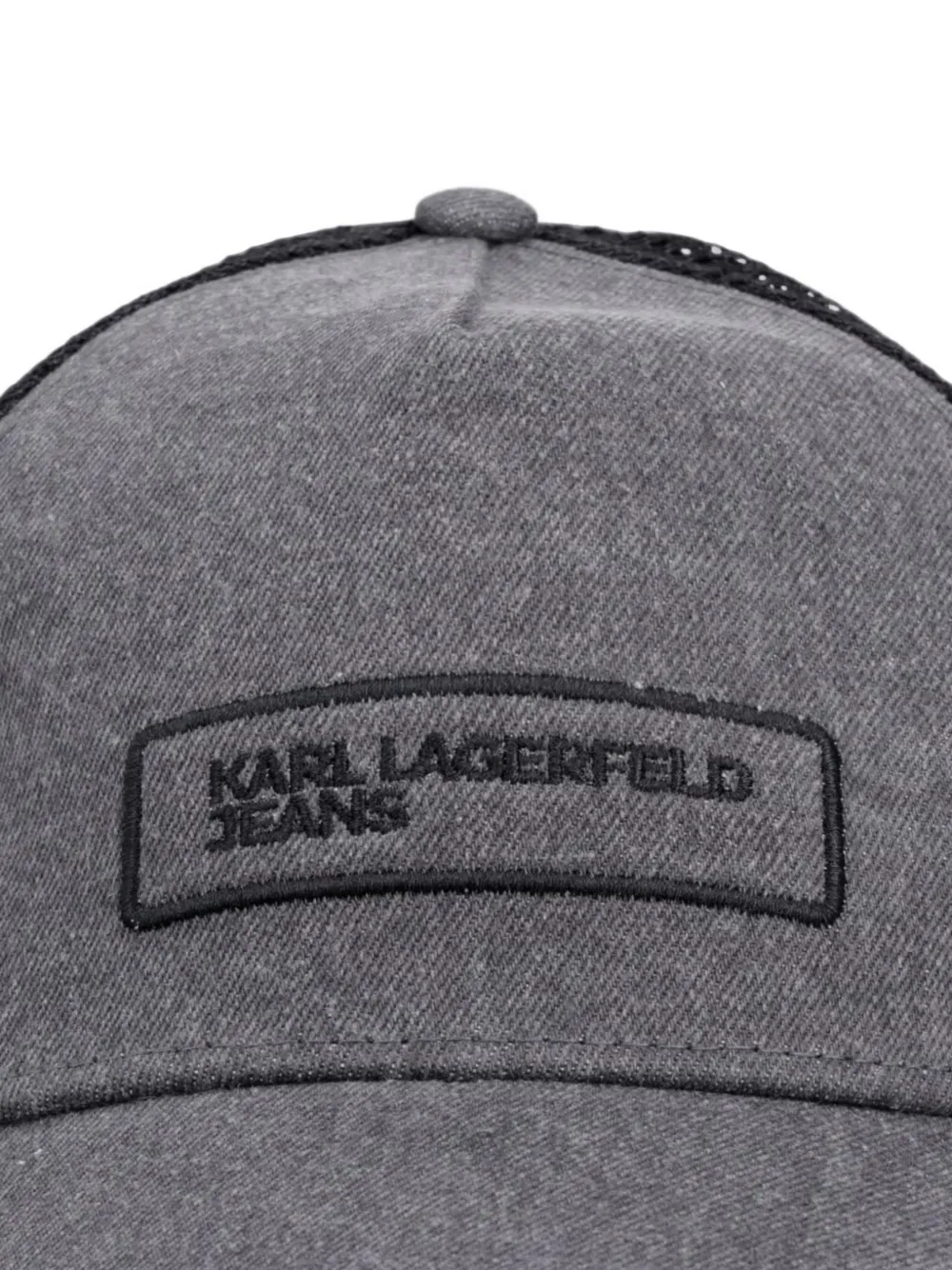Karl Lagerfeld Jeans Pet met mesh vlak en logopatch Grijs