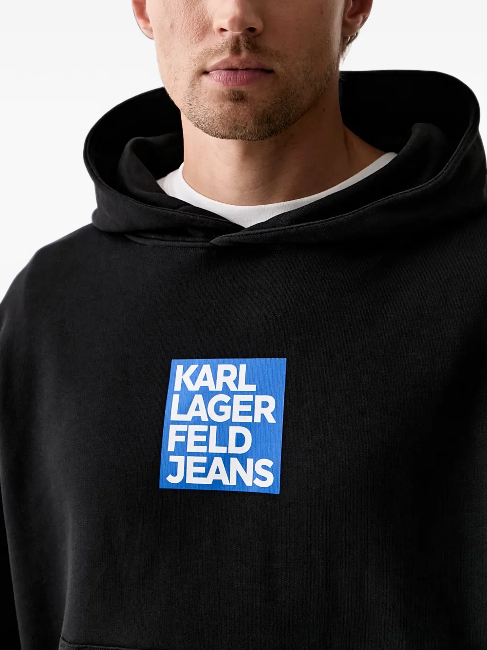 Karl Lagerfeld Jeans Hoodie met logoprint Zwart