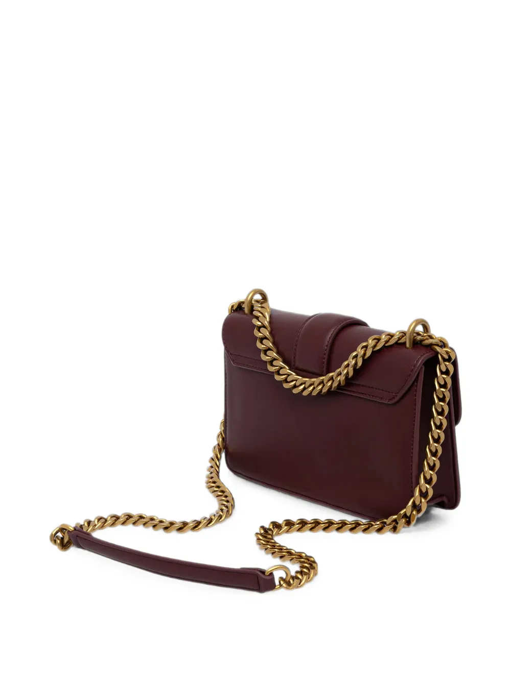 Just Cavalli snake-plaque leather shoulder bag Rood