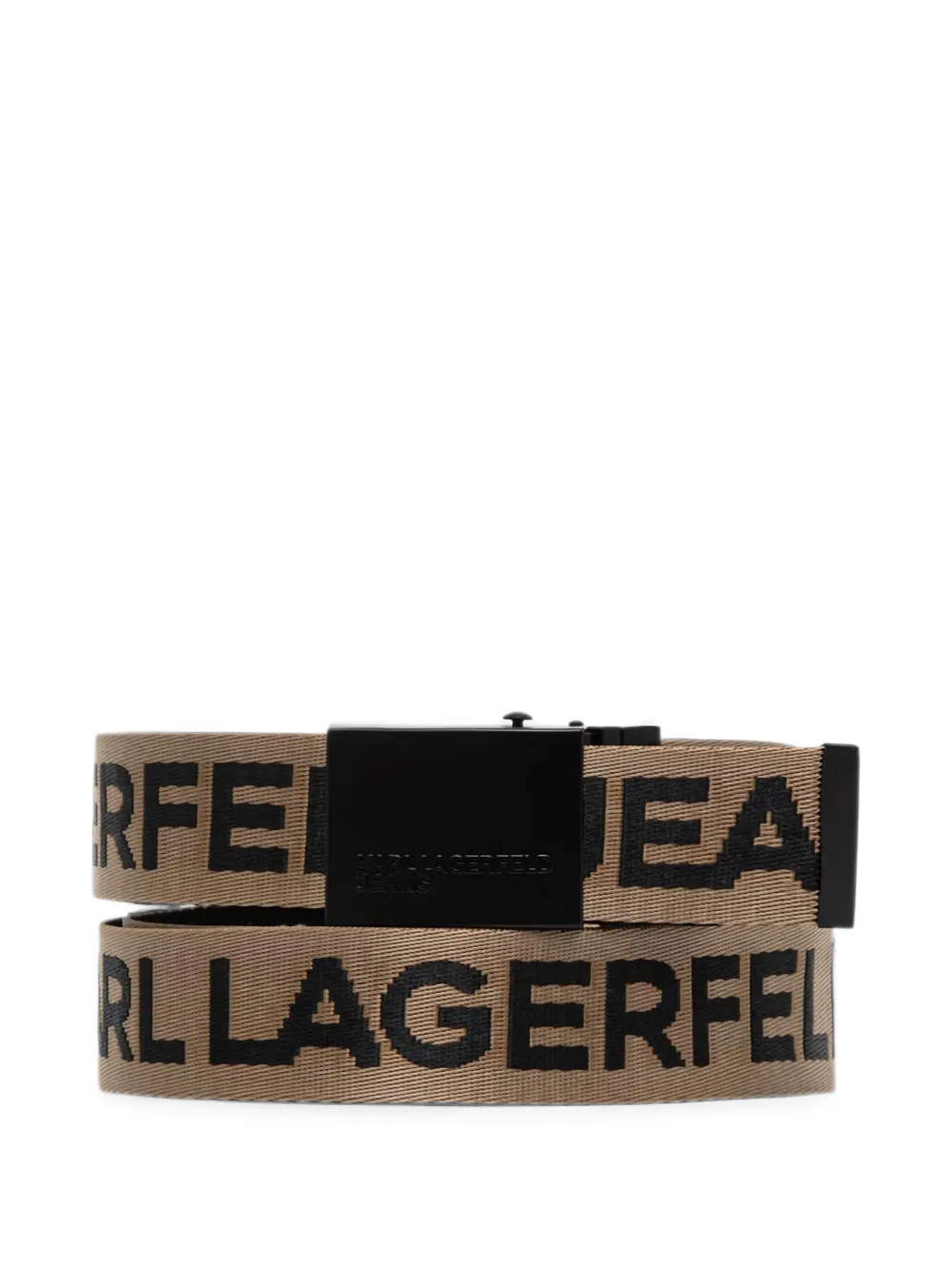 Karl Lagerfeld Jeans Geweven riem met logo-jacquard Zwart