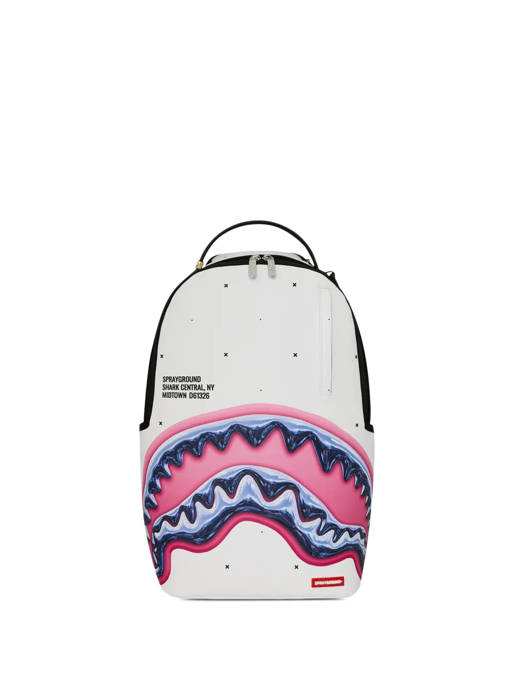 Sprayground Zaino Shark Central Liquid - Bianco
