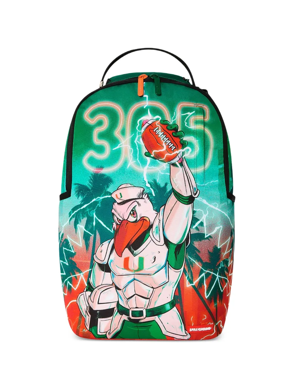 Sprayground University of Miami Hurricanes Touchdown Thunder Rucksack - Grün