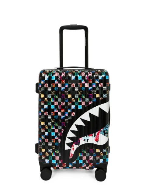 Sprayground Sharkverse Universe check-print luggage