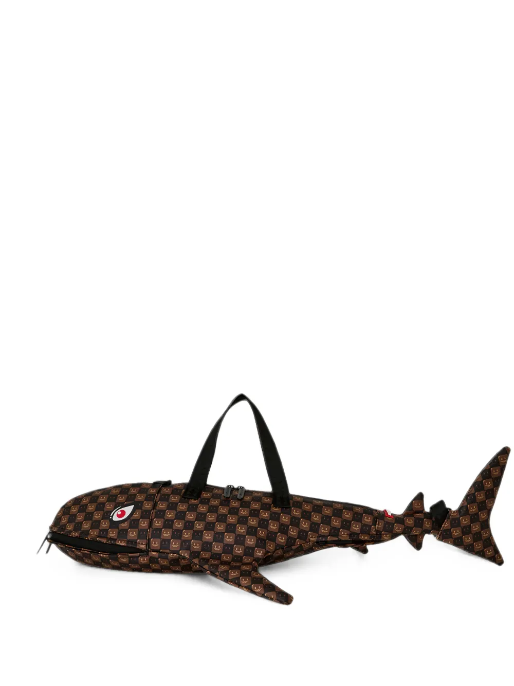 Sprayground Borsone Shark Bubble Check - Marrone