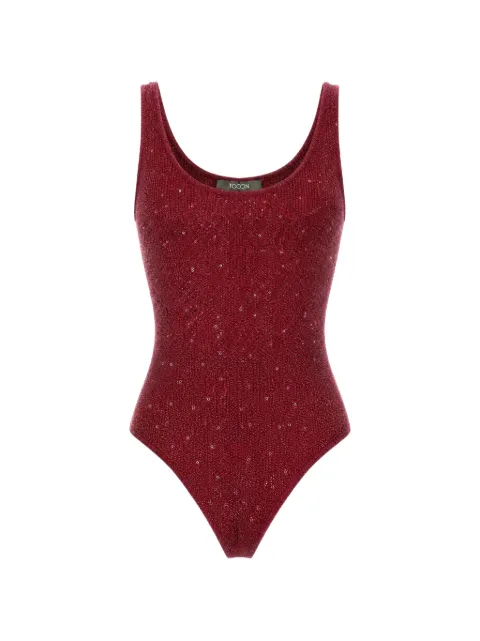 Toccin Sheila sequin-embellished ribbed bodysuit