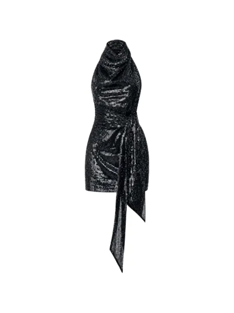 Toccin Ella sequin-embellished halter-neck mini dress