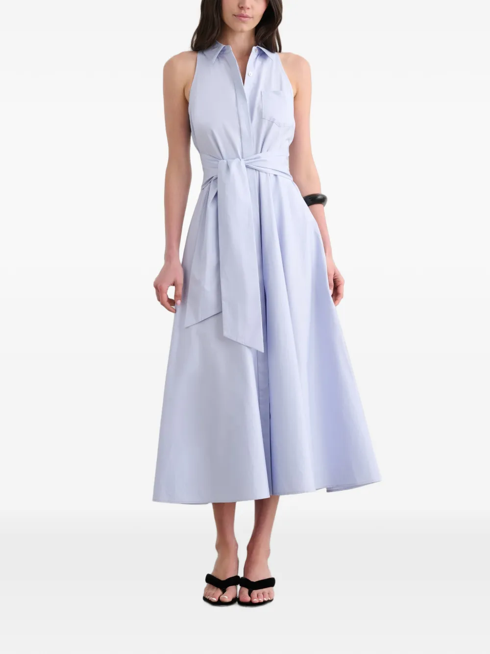 Toccin Chelsea mouwloze midi-jurk Blauw