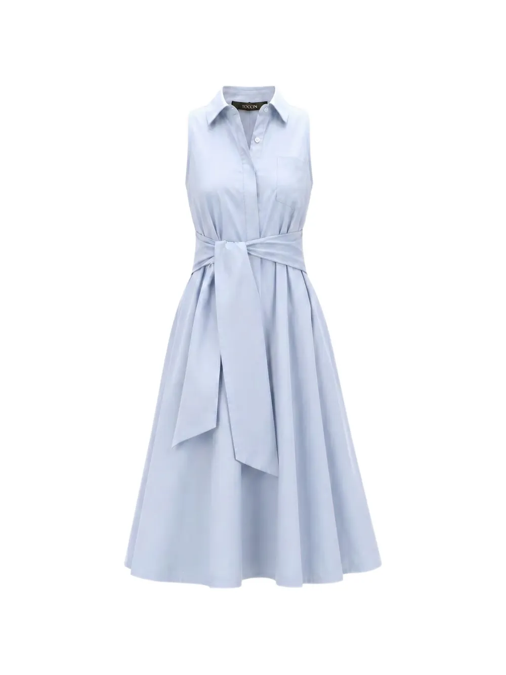 Toccin Chelsea sleeveless shirt midi dress - Blu