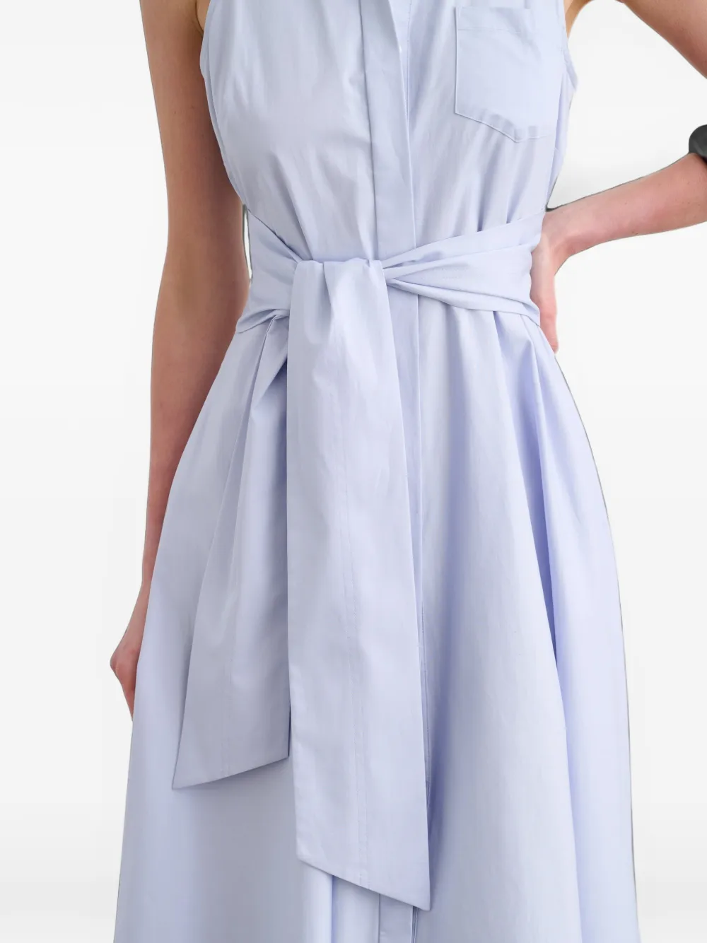 Toccin Chelsea mouwloze midi-jurk Blauw