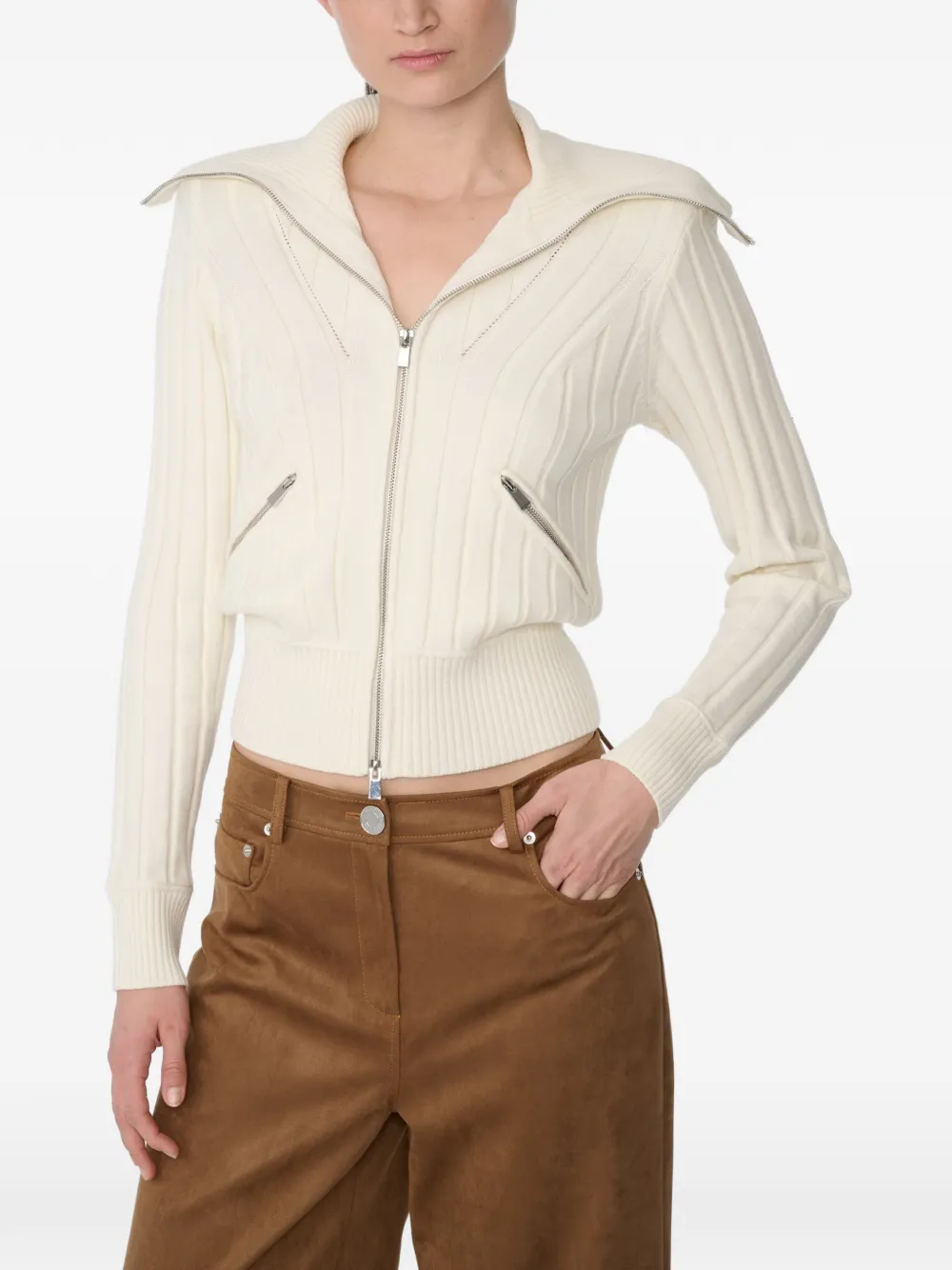 Toccin Holly vest met rits Beige