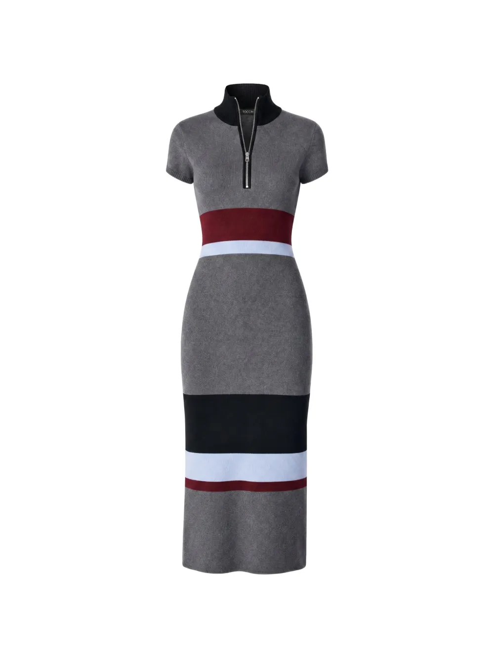 Toccin Abito midi Dasha a righe - Grigio