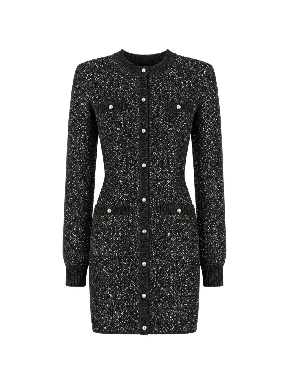 Toccin Harriet button-front mini dress - Schwarz