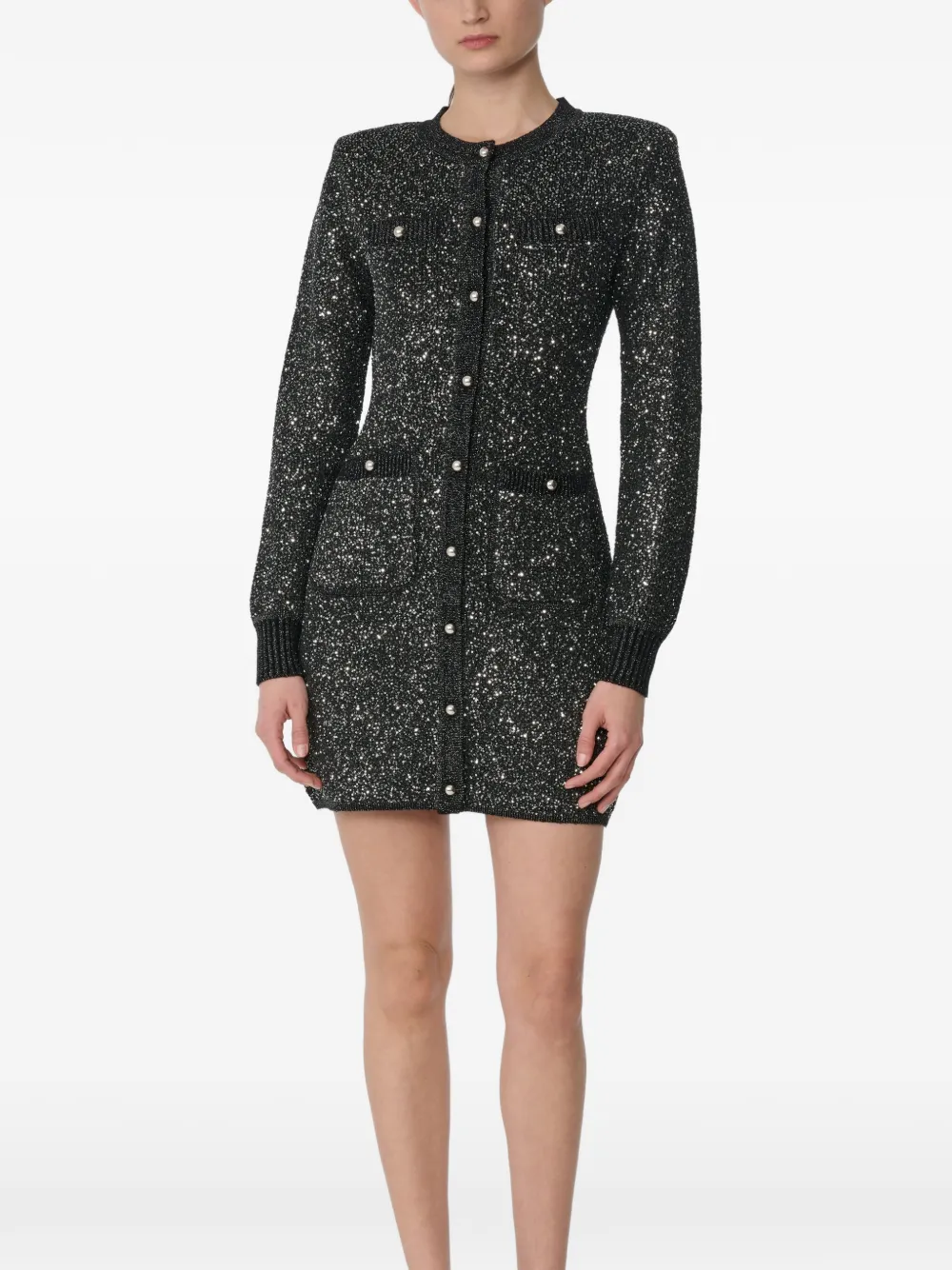 Toccin Harriet mini-jurk met knopen Zwart
