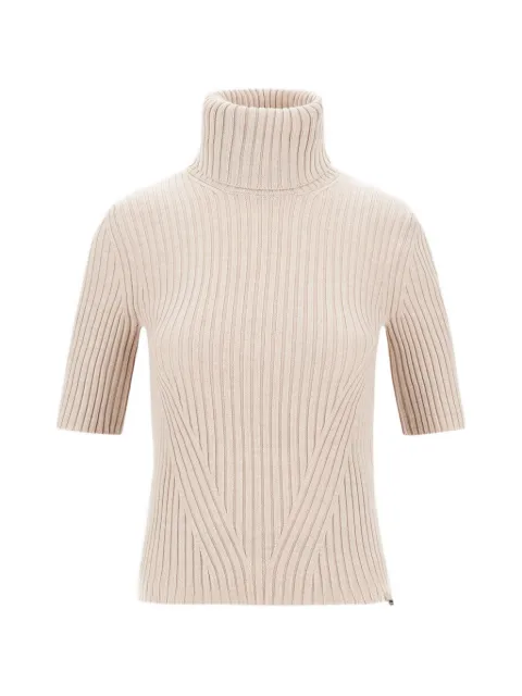 Herno ribbed-knit short-sleeve sweater