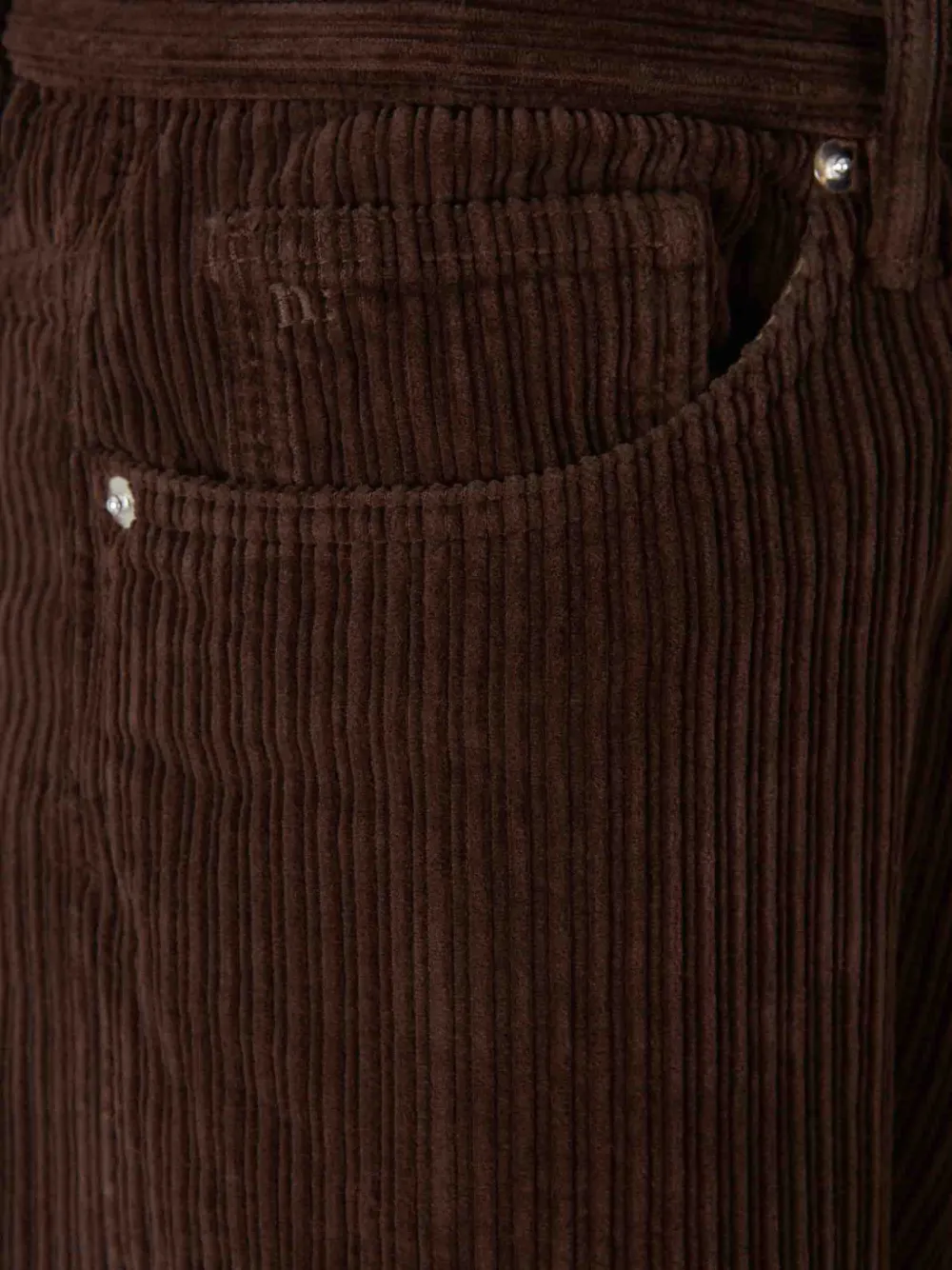 Nine In The Morning Ribfluwelen straight broek Bruin