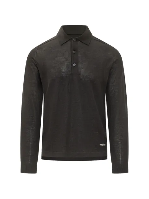Premiata long-sleeve polo sweater