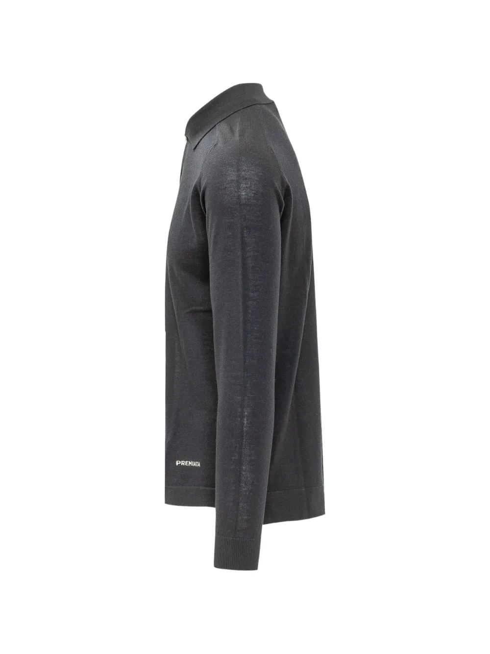 Premiata Wollen en zijden poloshirt met lange mouwen Blauw