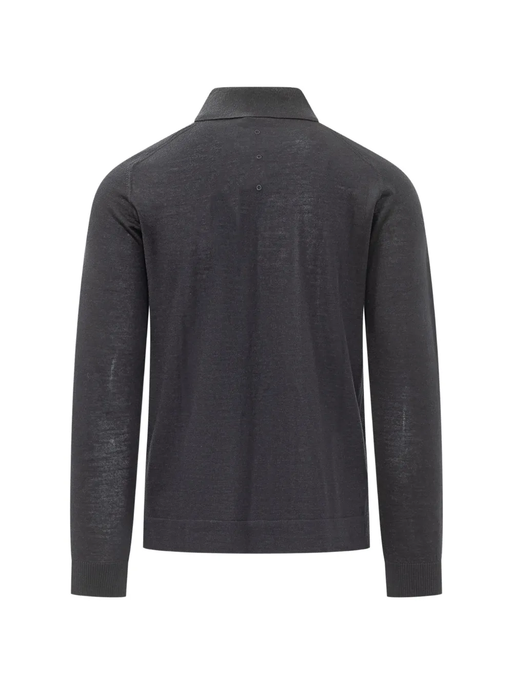 Premiata Wollen en zijden poloshirt met lange mouwen Blauw