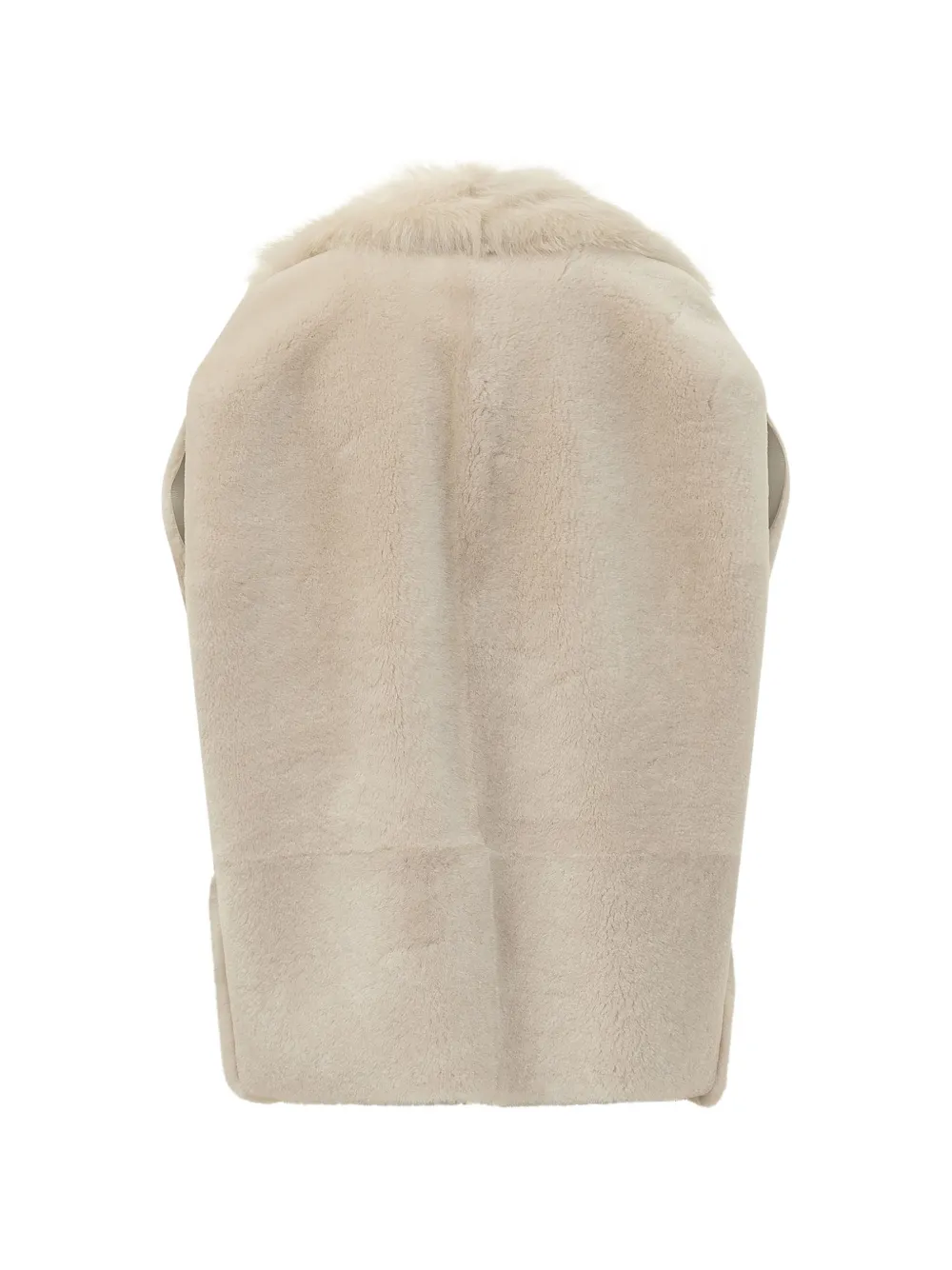 Blancha Gilet met lammy afwerking Beige