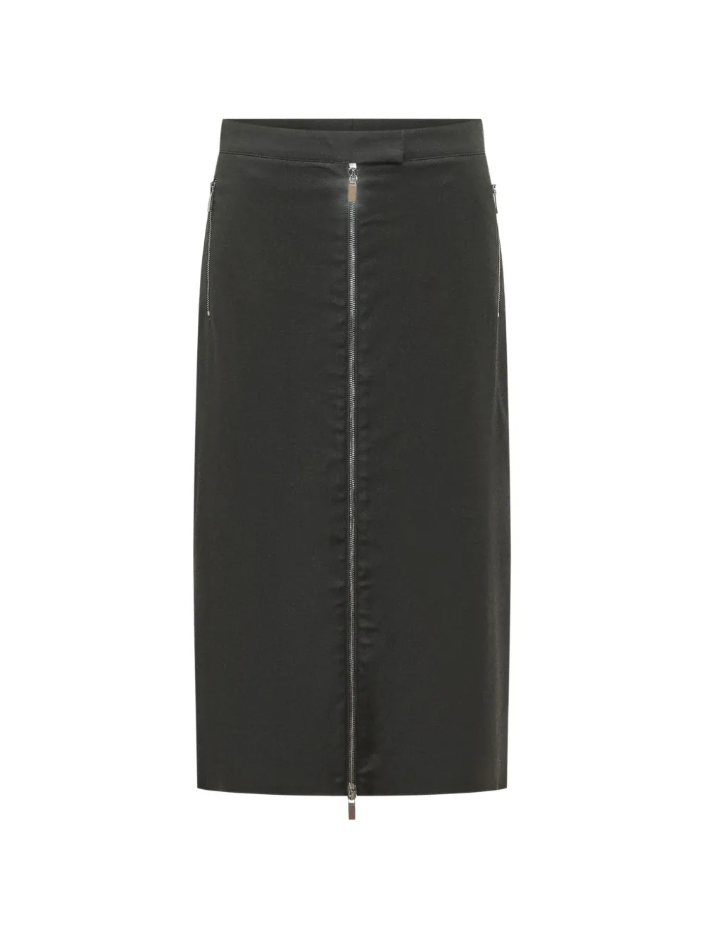 LE SULLY STUDIO zip-detail pencil midi skirt - Schwarz