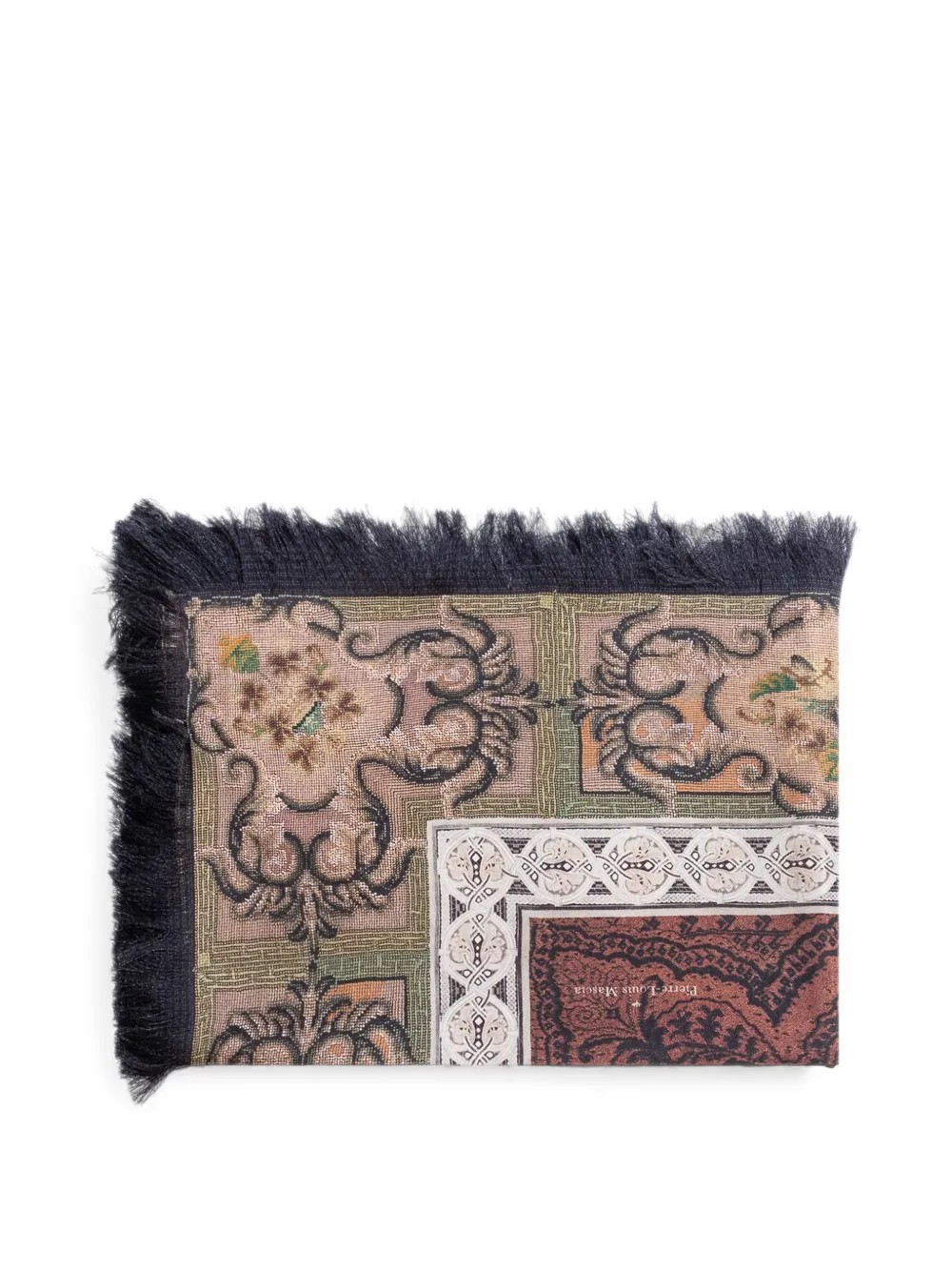 Pierre-Louis Mascia fringe-trim silk scarf - Nude
